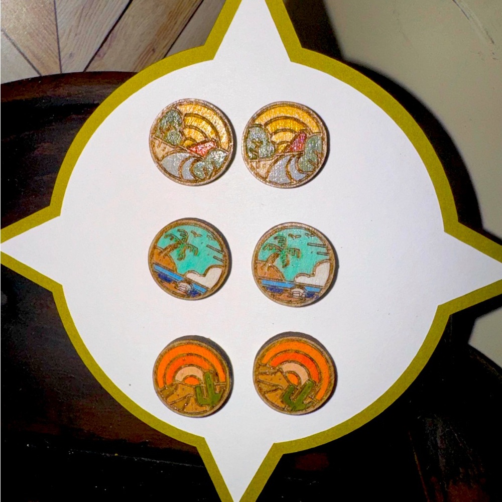 Miniature Escapes Stud Earrings